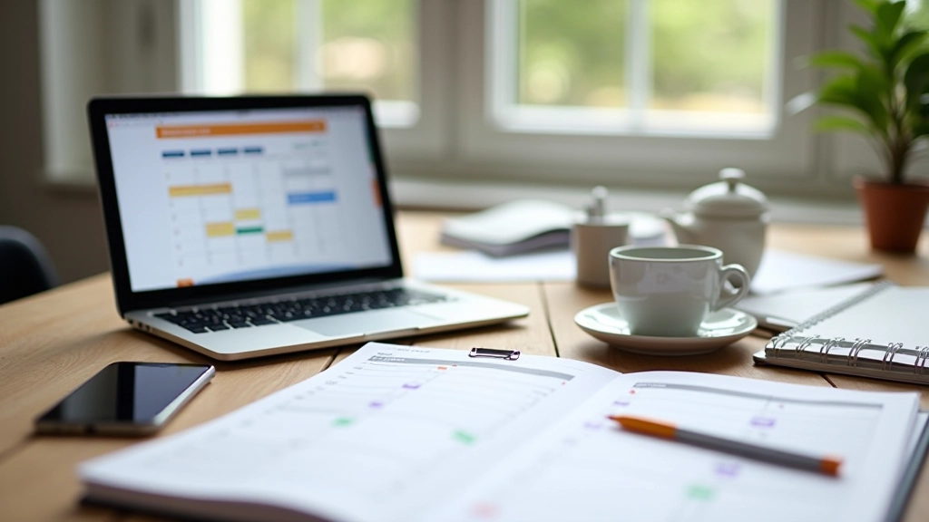 Verschillende tools en apps voor productiviteit op desktop, telefoon en papier