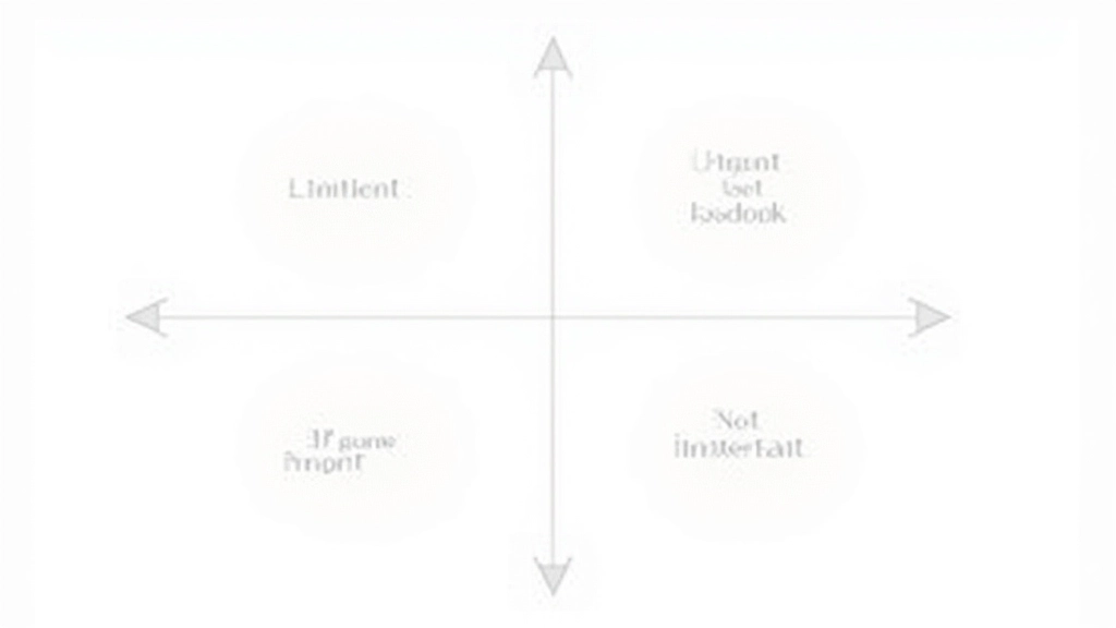 Visuele weergave van de vier kwadranten van de Eisenhower Matrix met voorbeelden