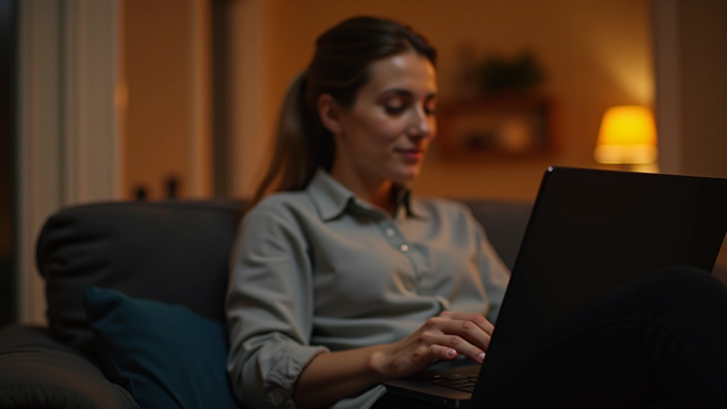 Persoon die 's avonds rust neemt en werk loslaat